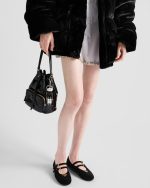 Prada Duet Naplak Patent Leather Bucket Bag - Image 7